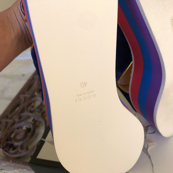 NIB Gucci Softy Velvet women’s platform sz 40 - Picture 4 of 8